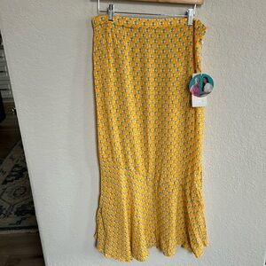 NWT RHODE Dainty Lotus Print Midi Skirt